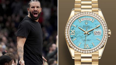 drake rolex blue dial.